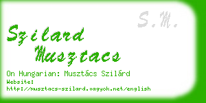 szilard musztacs business card